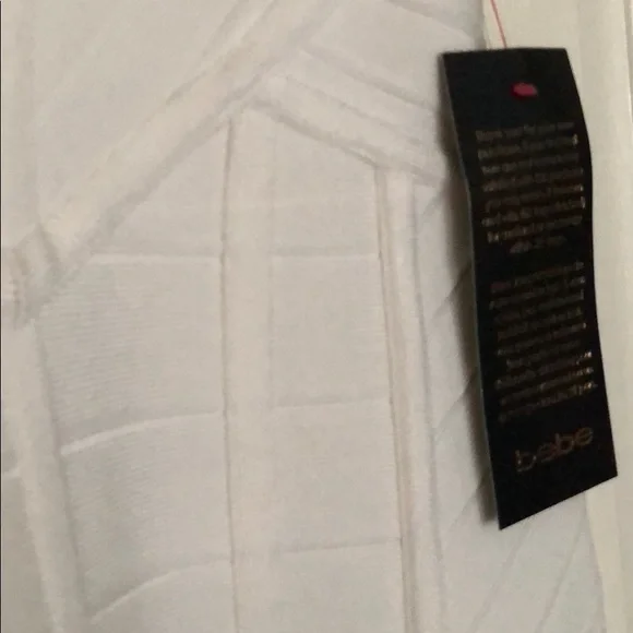 White Bebe Bandage Dress - Picture 3 of 3